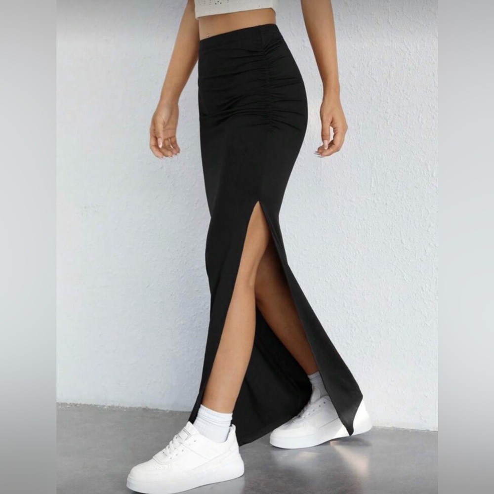 Elegant Black Maxi Skirt